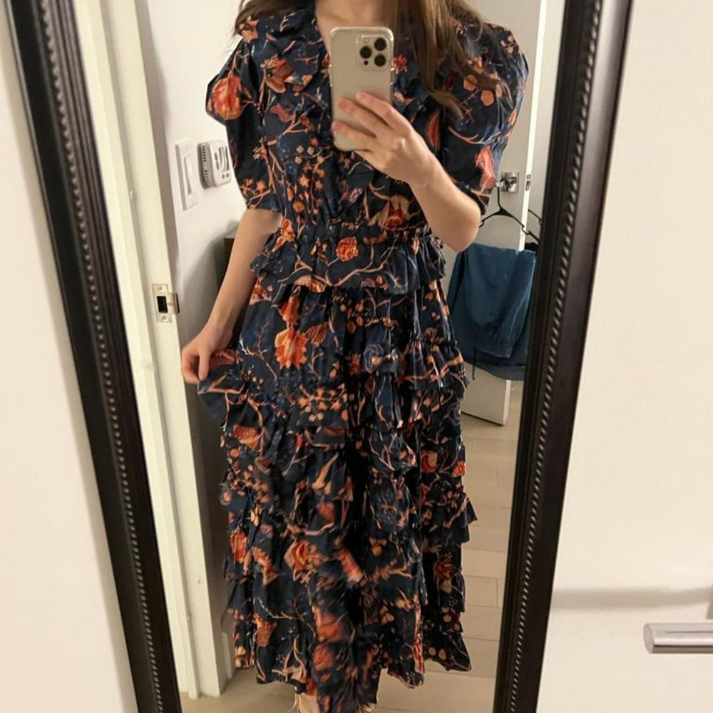Ulla Johnson Aurora Ruffled Cotton Dress - Picture 6 of 6